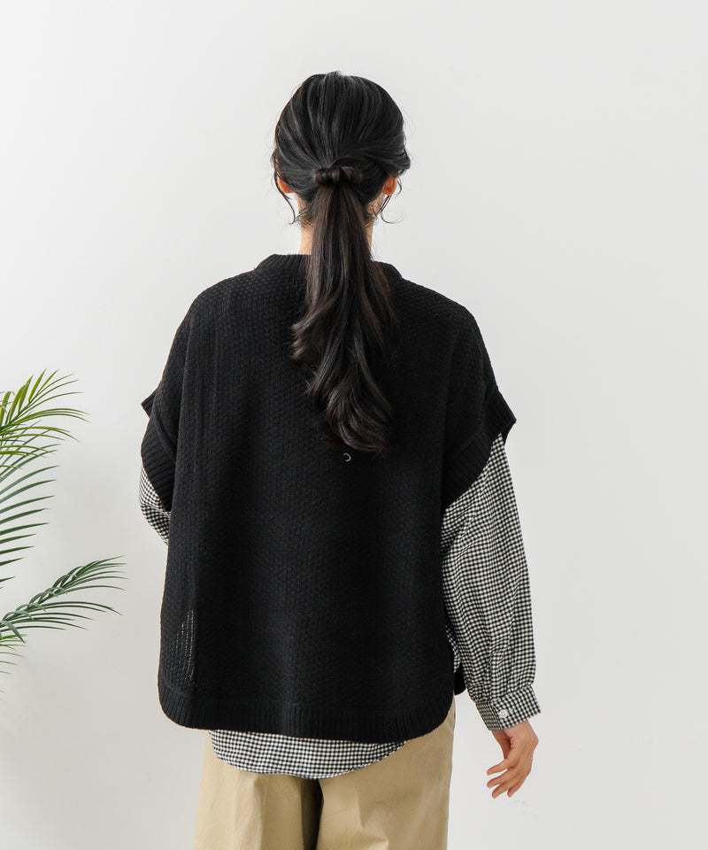 【C-FORT POINT/フォートポイント】ニットベスト＋ブラウスアンサンブル2