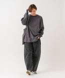 【HANES/ヘインズ】【ヘビーウェイト（肉厚）のコットン100％生地を使用】1P BEEFY-T for HER ボリュームスリーブTシャツ 長袖 無地 シンプル タフ サイドスリット 華奢見え タグレス仕様 ❘ジーンズメイト公式オンラインショップ