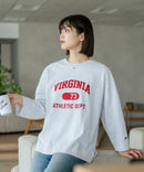 【DISCUS/ディスカス】【カレッジ調のブランドロゴプリントがアクセント】8分袖 ワイドシルエットTシャツ 綿100% カットソー ブランドロゴ カジュアル レイヤード アメカジ ストリート ❘ジーンズメイト公式オンラインショップ