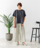 【C-FORTPOINT/フォートポイント】【涼しさと美シルエットを叶える 接触冷感機能付き】ドルマンスリーブ5分袖Tシャツ ひんやり涼しい 体型カバー 華奢見え ゆったり