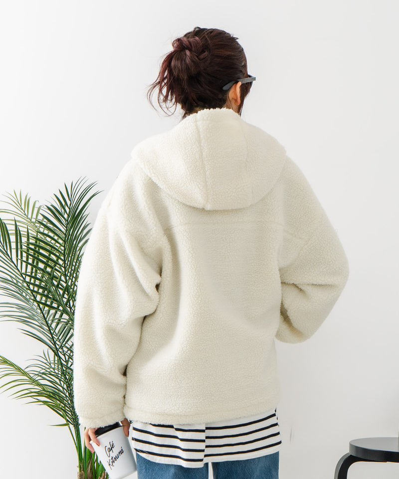 【CONVERSE/コンバース】ボア 切り替え フードジャケット