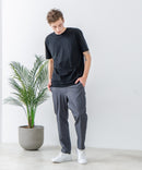 快適！スーパーストレッチイージーパンツ イージーケア 接触冷感 前開き ウエストゴム UVカット【Blue Standard:ブルースタンダード】