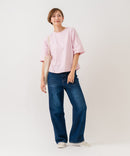 【HANES/ヘインズ】【ヘビーウェイト（肉厚）のコットン100％生地】1P BEEFY-T for HER クルーネックTシャツ 半袖 無地 シンプル タフ すっきり見え ボクシーシルエット タグレス仕様 ❘ジーンズメイト公式オンラインショップ