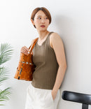 【C-FORT POINT/フォートポイント】【綿100%ならではの優しい肌触り】ワイドリブタンクトップ 華奢見え 重ね着 伸縮性 細見え オフィス 通勤 きれいめ 大人カジュアル
