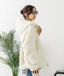 【CONVERSE/コンバース】ボア 切り替え フードジャケット