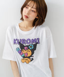 【sanrio/サンリオ】【ゆったりルーズシルエット】日焼けキャラクター サガラ刺繍Tシャツ ハローキティ クロミ ポチャッコ y2k 平成レトロ