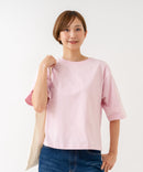 【HANES/ヘインズ】【ヘビーウェイト（肉厚）のコットン100％生地】1P BEEFY-T for HER クルーネックTシャツ 半袖 無地 シンプル タフ すっきり見え ボクシーシルエット タグレス仕様 ❘ジーンズメイト公式オンラインショップ