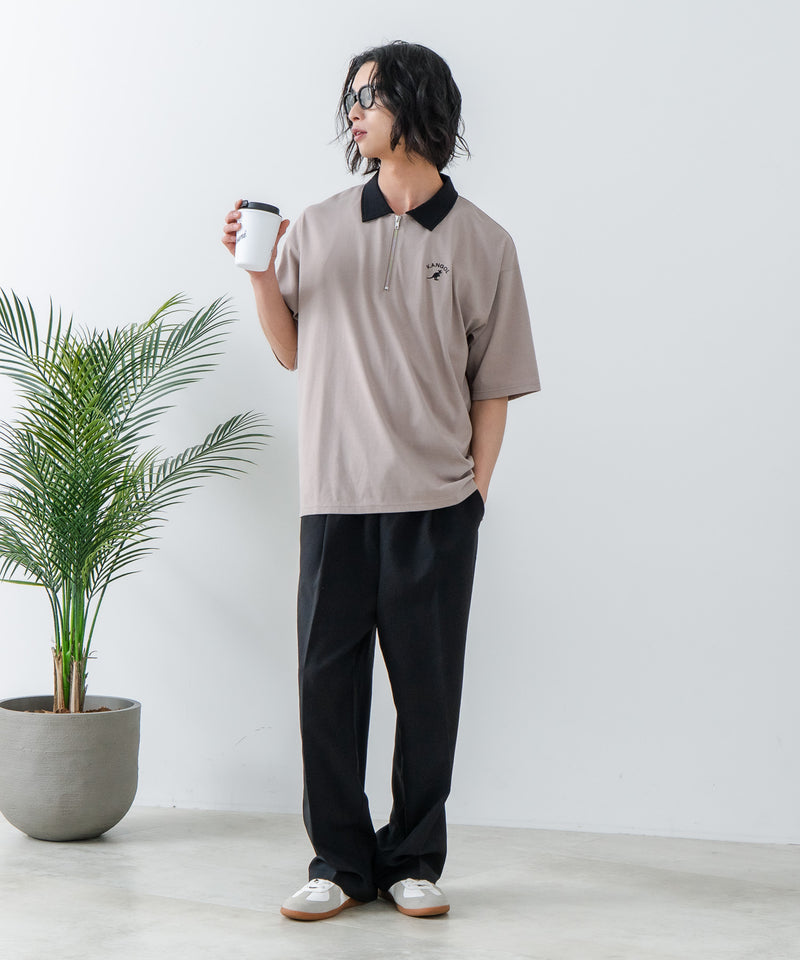 【KANGOL/カンゴール】襟配色 ハーフジップ ポロ