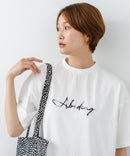 【C-FORTPOINT/フォートポイント】【動きやすいサイドスリット入り】フロントロゴ 刺繍チュニック ゆったりシルエット 体形カバー シンプル カジュアル