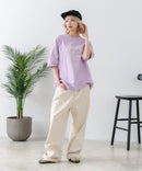 【DISCUS/ディスカス】ヘビーウェイト カレッジロゴプリントTシャツ ルーズシルエット