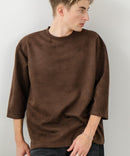 【BLUE STANDARD/ブルースタンダード】スエードライク オーバーサイズ7分袖Tシャツ 春服 ❘ジーンズメイト公式オンラインショップ