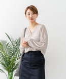 【C-FORTPOINT/フォートポイント】【接触冷感・UVカット機能付き】ボリューム袖カーディガン ぽわん袖 冷房対策 ひんやり 紫外線対策 日焼け防止 二の腕カバー