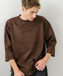 【BLUE STANDARD/ブルースタンダード】スエードライク オーバーサイズ7分袖Tシャツ 春服 ❘ジーンズメイト公式オンラインショップ