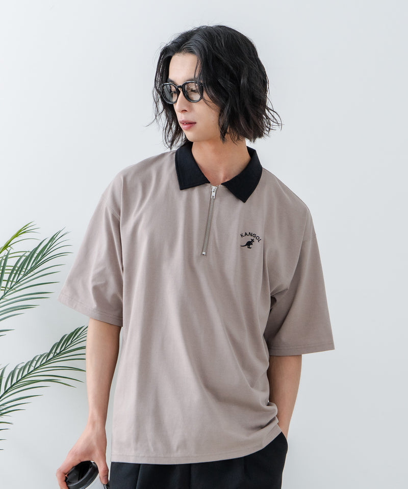 【KANGOL/カンゴール】襟配色 ハーフジップ ポロ