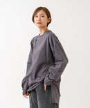 【HANES/ヘインズ】【ヘビーウェイト（肉厚）のコットン100％生地を使用】1P BEEFY-T for HER ボリュームスリーブTシャツ 長袖 無地 シンプル タフ サイドスリット 華奢見え タグレス仕様 ❘ジーンズメイト公式オンラインショップ