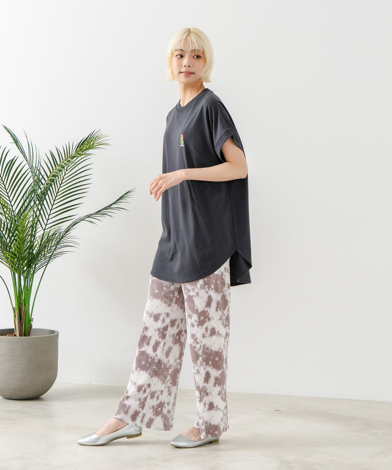 フレンチスリーブ ワンポイント刺繍Tシャツ【TeddyBear/テディベア】