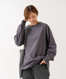 【HANES/ヘインズ】【ヘビーウェイト（肉厚）のコットン100％生地を使用】1P BEEFY-T for HER ボリュームスリーブTシャツ 長袖 無地 シンプル タフ サイドスリット 華奢見え タグレス仕様 ❘ジーンズメイト公式オンラインショップ