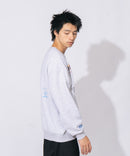 裏起毛 刺繍＆プリント 総柄 クルーネックスウェット THRASHER スラッシャー