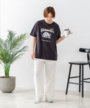 【C-FORT POINT/フォートポイント】【ゆったりルーズシルエット】フレンチブルドッグ×カレッジ風ロゴTシャツ フレブル 犬好き 古着風 ヴィンテージ風 おしゃれ 可愛い