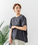 【C-FORTPOINT/フォートポイント】【涼しさと美シルエットを叶える 接触冷感機能付き】ドルマンスリーブ5分袖Tシャツ ひんやり涼しい 体型カバー 華奢見え ゆったり