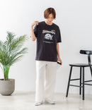 【C-FORT POINT/フォートポイント】【ゆったりルーズシルエット】フレンチブルドッグ×カレッジ風ロゴTシャツ フレブル 犬好き 古着風 ヴィンテージ風 おしゃれ 可愛い