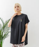 フレンチスリーブ ワンポイント刺繍Tシャツ【TeddyBear/テディベア】