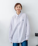 【BEVERLY HILLS POLO CLUB/ビバリーヒルズポロクラブ】【選べる2シルエット】オックスワイドシャツ（クロップド丈 or ビッグシルエット）ポニー刺繍