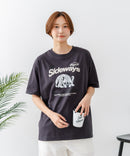 【C-FORT POINT/フォートポイント】【ゆったりルーズシルエット】フレンチブルドッグ×カレッジ風ロゴTシャツ フレブル 犬好き 古着風 ヴィンテージ風 おしゃれ 可愛い