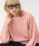 【U.S. POLO ASSN./ユーエスポロアッスン】【程よくゆとりを持たせたベーシックなシルエット】ワンポイントロゴ ダンボールスウェット ダンボールニット 軽量 ハリ感 美シルエット ❘ジーンズメイト公式オンラインショップ