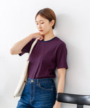 【C-FORTPOINT/フォートポイント】【細見え スタイルアップ効果】細ボーダー ジャガードリブTシャツ 着痩せ きれいめ オフィス 通勤 大人カジュアル フレンチシック
