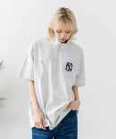 【SAVIER/サビアー】×【ZERO STAIN/ゼロステイン】【NYロゴ立体刺繍】コラボ ハーフジップ Tシャツ オーバーサイズ 汗染み防止 ストリート・スケーター