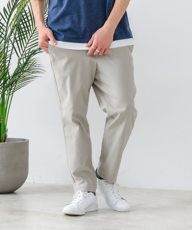 快適！スーパーストレッチイージーパンツ イージーケア 接触冷感 前開き ウエストゴム UVカット【Blue Standard:ブルースタンダード】