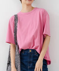 【C-FORTPOINT/フォートポイント】【ストレッチ性抜群の冷感素材を使用】後ろタック入り 5分袖Tシャツ 立体感 美シルエット ラウンドヘム 接触冷感 涼しい 体形カバー