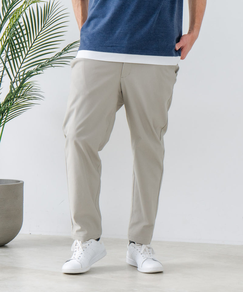 快適！スーパーストレッチイージーパンツ イージーケア 接触冷感 前開き ウエストゴム UVカット【Blue Standard:ブルースタンダード】