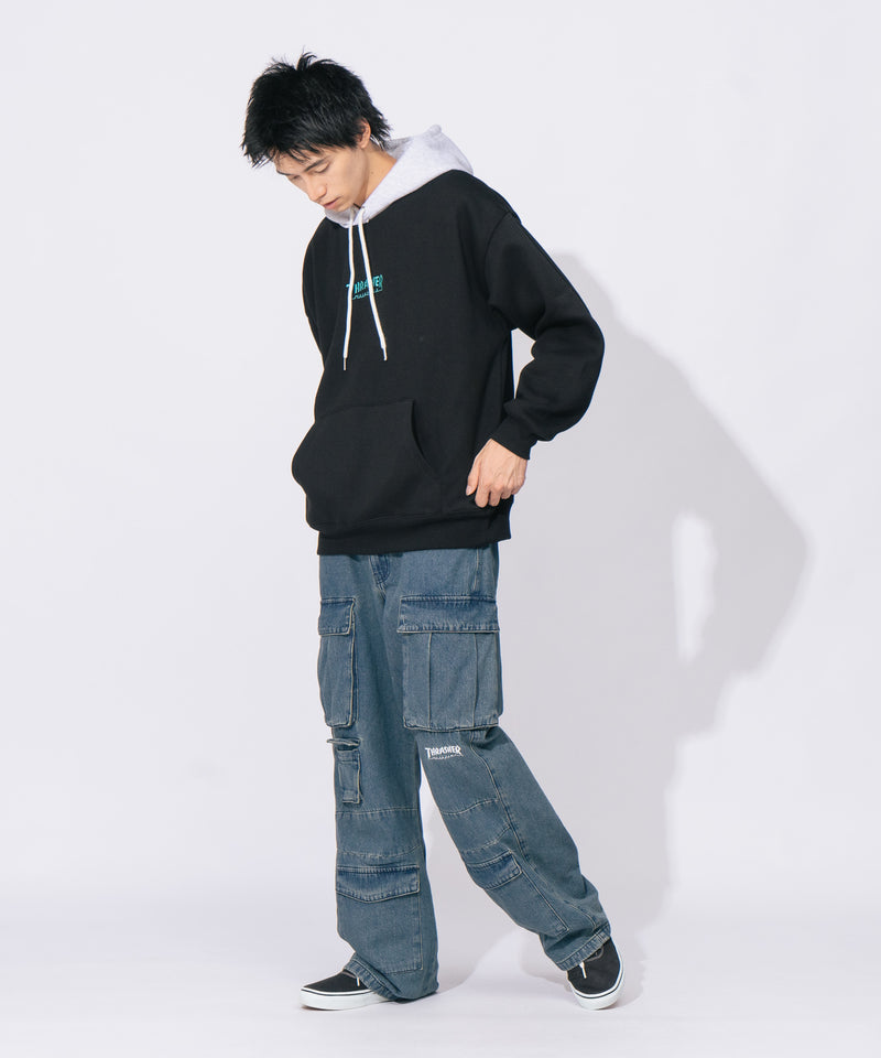 【THRASHER/スラッシャー】デニム9ポケットカーゴパンツ zo