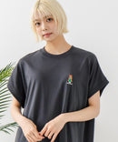 フレンチスリーブ ワンポイント刺繍Tシャツ【TeddyBear/テディベア】