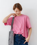 【C-FORTPOINT/フォートポイント】【ストレッチ性抜群の冷感素材を使用】後ろタック入り 5分袖Tシャツ 立体感 美シルエット ラウンドヘム 接触冷感 涼しい 体形カバー