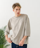 【BLUE STANDARD/ブルースタンダード】スエードライク オーバーサイズ7分袖Tシャツ 春服 ❘ジーンズメイト公式オンラインショップ