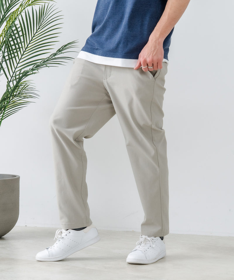快適！スーパーストレッチイージーパンツ イージーケア 接触冷感 前開き ウエストゴム UVカット【Blue Standard:ブルースタンダード】