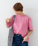 【C-FORTPOINT/フォートポイント】【ストレッチ性抜群の冷感素材を使用】後ろタック入り 5分袖Tシャツ 立体感 美シルエット ラウンドヘム 接触冷感 涼しい 体形カバー