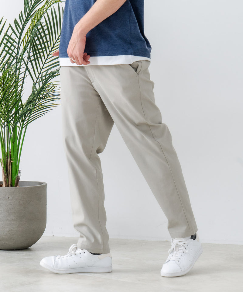 快適！スーパーストレッチイージーパンツ イージーケア 接触冷感 前開き ウエストゴム UVカット【Blue Standard:ブルースタンダード】