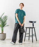 【C-FORTPOINT/フォートポイント】【上品なモックネックデザイン 接触冷感機能付き】 モックネックフレンチスリーブTシャツ プチハイネック ボトルネック ひんやり涼しい 華奢見え