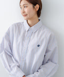 【BEVERLY HILLS POLO CLUB/ビバリーヒルズポロクラブ】【選べる2シルエット】オックスワイドシャツ（クロップド丈 or ビッグシルエット）ポニー刺繍