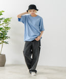 USAコットン ワッペンロゴ刺繍 無地 クルーネック半袖Tシャツ レディース メンズ【DISCUS/ディスカス】