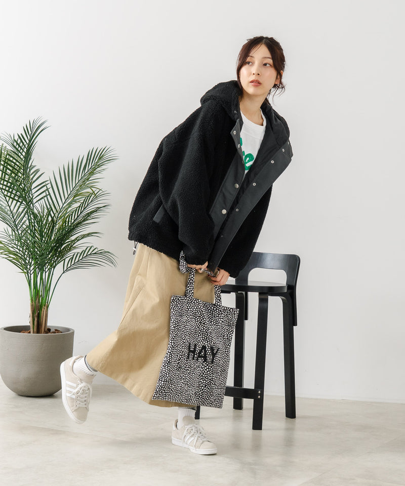 【CONVERSE/コンバース】ボア 切り替え フードジャケット