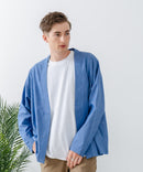 フレンチリネンミックス カーディガン 吸水速乾 麻混　クールビズ【Blue Standard:ブルースタンダード】