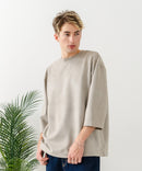 【BLUE STANDARD/ブルースタンダード】スエードライク オーバーサイズ7分袖Tシャツ 春服 ❘ジーンズメイト公式オンラインショップ