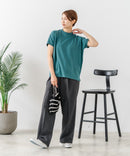 【C-FORTPOINT/フォートポイント】【上品なモックネックデザイン 接触冷感機能付き】 モックネックフレンチスリーブTシャツ プチハイネック ボトルネック ひんやり涼しい 華奢見え
