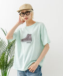 【CONVERSE/コンバース】シューズサガラ刺繍Tシャツ