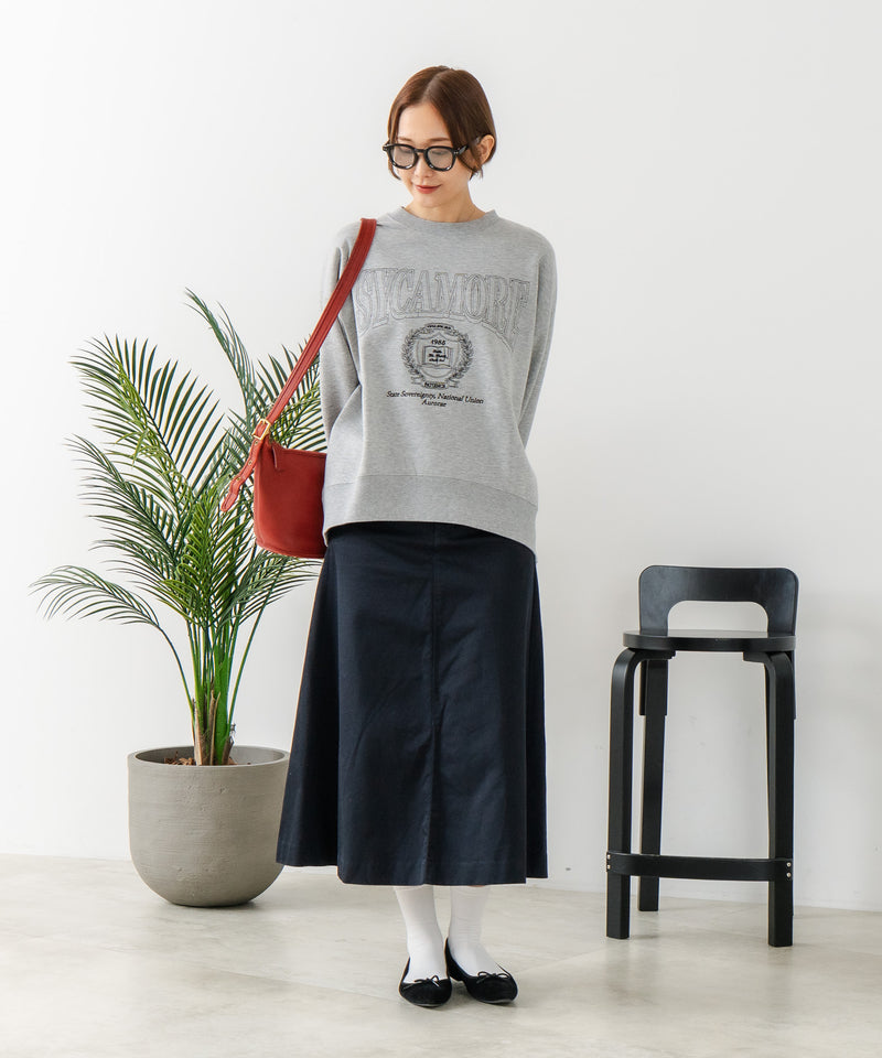 【C-FORT POINT/フォートポイント】カレッジロゴ ステッチ刺繍トレーナー